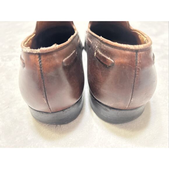 Crockett Jones Men’s Shoes Size 8.5 E Brown Cavendish Leather Tassel Loafers - Picture 5 of 9